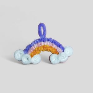 Gantungan Tas Pelangi | Kawat Bulu | Keychain Lucu