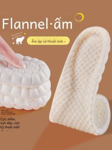 Miếng Lót Giày Dày Dặn Lông Cừu Ấm Áp Miếng Lót Giày Nữ Mùa Đông Chống Lạnh Siêu Mềm Giày Bken Kiểm Soát Mùi Thấm Giảm Đau