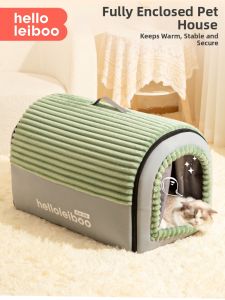 HELLOLEIBOO | Nhà Mèo Kín Đầy Đủ cho Sử Dụng Quanh Năm Có Thể Giặt