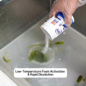 Pipe & Drain Cleaner Rapid Dissolution Pipe-Safe Odor Removal Active Oxygen Technology Suitable For Kitchen / Bathroom / Toilet