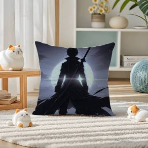 Bandai | Sword Art Online Fairy Dance Arc Plush Pillow Cover Soft Short Plush Cushion Cover For Sofa Bedroom Home Decor Gift Decoration