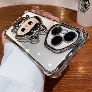 Honor 400 5G Case Honor 400 Pro 5G Case Honor 400 Lite 5G Casing with 3D Labubu Mirror Camera Protector Softcase Phone Cover