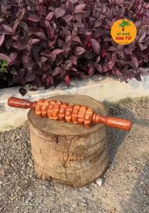 Cây Lăn Massage Toàn Thân Gỗ Dừa 9 Bánh Lăn Gọn Nhẹ & Dễ Dùng Giúp Giảm Đau Mỏi Cơ Toàn Thân Thư Giãn Tại Nhà - KIM TỨ