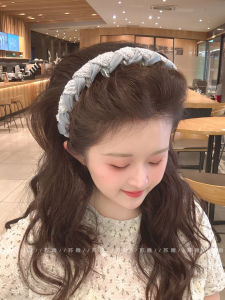 Delicate Lace Style High Hairline Face Wash Band Womens New 2025 Hairband Soft Tassel Toothed Hairband Hair Pressing Card