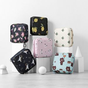 ผ้าอนามัยที่มีความจุขนาดใหญ่และเป็นอนามัยที่เก็บเครื่องสำอางแบบพกพาลิปสติกคีย์ออแกไนเซอร์สำหรับผู้หญิง