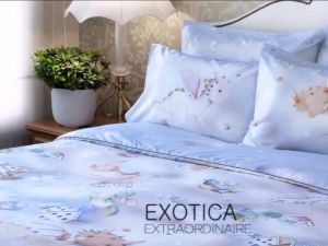 EXOTICA ชุดผ้าปูที่นอนรัดมุม+ปลอกหมอนหนุน ลาย Puff ที่นอน 6 ฟุต / 5 ฟุต / 3.5 ฟุต (ผ้าปู ปลอกหมอน)