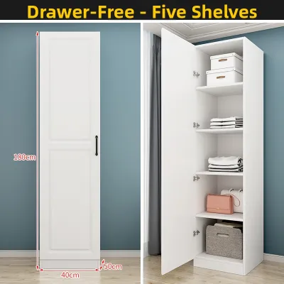 Economic Single Door Wardrobe European Style Home Use Simple Narrow Cabinet Children Storage Rack Balcony Cabinet Beauty Salon Change Cabinet