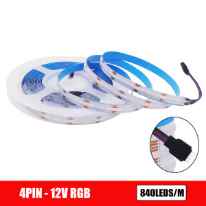 12V 24V COB LED Strip RGB RGBW RGBWW RGBCCT High Bright Dotless Flexible 784/840 LEDs/M Indoor Home Decor Diode Rope Light