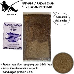 Pelet FF-999 Pakan Ikan Lele Mas Nila Gabus dll di kolam & Akuarium SP (100gr)