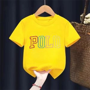 Bandai | 2026 Summer Kids Korean Style Simple 100% Cotton T Shirt for Children Trendy Letter Printed Tees Girls Daily Casual Sweatshirts
