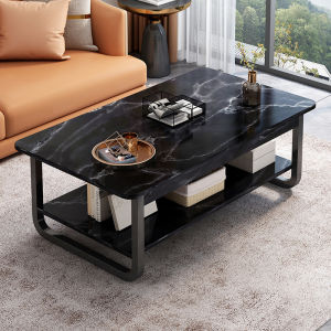 Meja Kopi Living Room Table Marble Patterned Table Modern Coffee Table Bold Thick Simple Luxurious Balcony Tea Table Meja Teh 桌子 咖啡桌 茶几桌