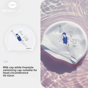 AQUAPLAY | Waterproof Long Hair Friendly Swim Cap Large Head Circumference