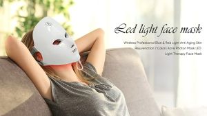 Light Masker LED Facial Mask Photon Therapy 7 IN 1 Color 1200mAh Terapi Cahaya Foton Topeng Perawatan Wajah Atasi Kerutan Jerawat Kusam