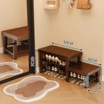 HAOMEIJIA | Shoe Rack with Dust-proof Storage and Shoe-changing Bench Function