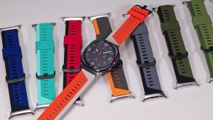 Two-Tone Sports Silicone Strap for Samsung Galaxy Watch Ultra 2 47mm Adjustable Band Wristband for Galaxy Watch Ultra 2025/2024