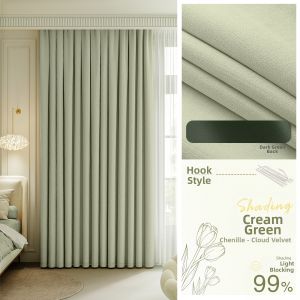 WEILAISHI | Full Light Blocking Elegant Sunscreen Window Curtain Easy Install