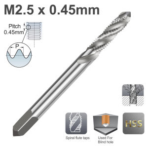 1Pc Metric Screw Tap Drill HSS Spiral Flute Thread Tap Right Hand Machine Plug Tap M2 M2.5 M3 M4 M5 M6 M7 M8 M10 M14 M16 M18
