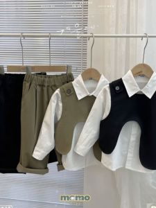 Bộ Đồ Trẻ Em Mùa Xuân Thu Phong Cách Anh Quốc Không Đều Áo Vest Trẻ Trung Áo Sơ Mi Trẻ Trung Quần Áo Bé Trai Mùa Thu Bộ Đồ Trẻ Em