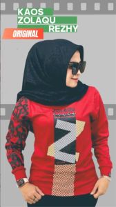 KAOS ZOLAQU TERBARU 2024 PAKAIAN WANITA LENGAN PANJANG ATASAN JUMBO OFFICIAL STORE AGEN RESMI MARUN