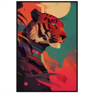 Tranh treo tường tranh dán tường Canvas con hổ tranh decor phong cách hiện đại màu acrylic.. CGI-331