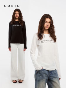 Round Neck Loose Fit Tshirt Spring Letter Print