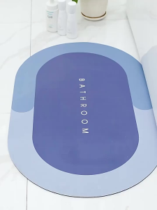 เสื่อประตู พรมปูพื้นห้องครัว 40 * 60 ซม. วัสดุยางรองพื้นด้านล่างกันลื่นดูดซับน้ำได้ดี 3 สี