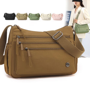 2025 New Womens Crossbody Bag Commuter Small Bag Large Capacity Versatile Mom Bag Multi-layer Single Shoulder Bag Lightweight Oxford Cloth Bag
