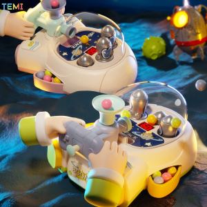 TEMI Kids Pinball Toy Childrens Toy Pinball Game Console Desktop Electronic Pinball Game Ball for Kids Education Driving Sound Music Arcade Toy