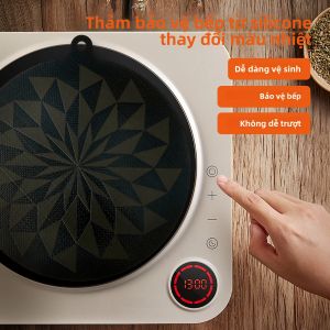 2/4 Silicon Cảm Ứng Bếp Thảm Nhà Bếp Đa Năng Để Bàn Bảo Vệ Thân Thiện Với Môi Trường Tròn Chống Trầy Xước Nấu Ăn Miếng Lót 24Cm