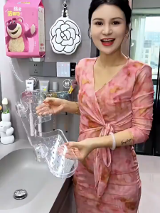Kệ đựng đồ bồn rửa mặt giá đựng đồ gắn bồn rửa mặt trong suốt.