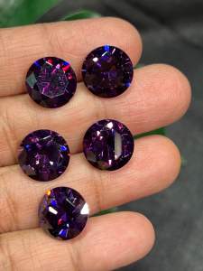 Cz Russian AMETHYST 2 PIECES Diamond 10.00mm White color CZ เพชร พลอย เพชรรัสเซีย AAA WHITE คิวบิก เซอร์โคเนีย(10 มิลลิเมตร)