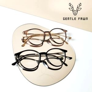 Gentle Fawn Kacamata Antiradiasi Blueray Style Oval Fashion Pria Dan Wanita Bahan TR90+Metal Kuat Ringan Bisa Minus Photocromic Bluecromic 9328