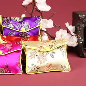 Jewelry Silk Purse Wallet Pouch Gift Plum blossom Chinese Style Brocade Embroidered Bag Lucky Wallet