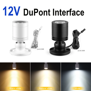 DC12V LED Mini Spotlight With Dupont Interface Cold/Warm/Natural White Spot Lamp For Indoor Lighting