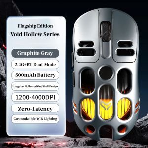 NexusClick 500mAh Long Battery Life Wireless Gaming MouseTri-Mode Lightweight Ergonomic RGB Adjustable DPI Esports Mice for Mac