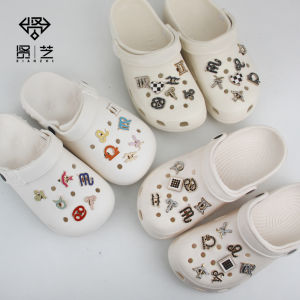 12 Constellations Crocs Charms Shoes DIY Accessories Alloy Shoes Flower Crystal Diamond Removable Shoe Buckle for Crocs