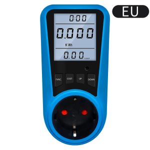 Máy Đo Điện Năng Kỹ Thuật Số Đồng Hồ Đo Điện Áp AC 230V Máy Đo Công Suất Máy Đo Năng Lượng Máy Phân Tích Ổ Cắm 50Hz Cho Phích Cắm EU US UK AU FR BR IT Với Độ Chính Xác Cao