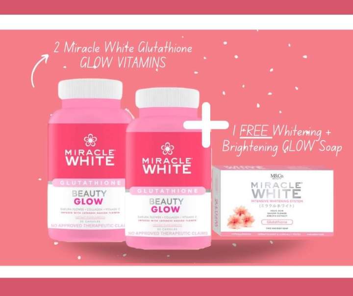miracle white glutathione review Miracle White Glutathione 500mg 30 Capsules 100% Authentic M&Co