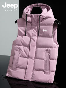Jeep Spirit Womens down Vest Lightweight Warm Fashionable Winter Outerwear Zipper Pocket Detail Polyester Fiber Duck down Filling