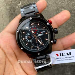 VIRAL!!! [ COD ] Jam Tangan Pria Viral Sport Analog Bahan Stainless Mewah Dan Elegan Fitur Tanggal Aktif Jarum Fosfor Dan Tahan Air / Jam Tangan Cowok Viral Sport Analog Tahan Air Tanggal Aktif Gratis Box Dan Batrai Cadangan Dijamin Sesuai Real Pict