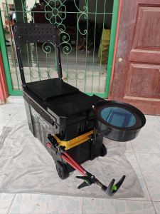 กระติกชิงหลิว ตกปลา 32 ลิตร Yeyingzhe สีดำ พร้อมล้อลาก พร้อมอุปกรณ์ครบชุด