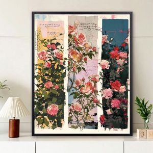 BILIBILI | Acrylic Paint By Numbers Blossom Trio Painting By Numbers on Canvas Coloring By Number for Adults Paint Digital Art