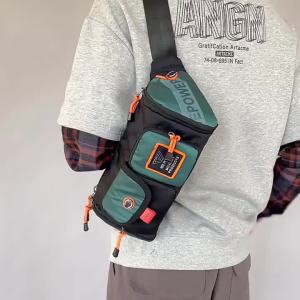 Men Waist Fanny Pack Bum Hip Sling Chest Belt Bag Multi-purpose Travel Climb Waterproof Nylon Male Cross Body Messenger Bags