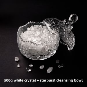 QINGXIANGTAI | High Quality Large Raw Crystal Purification White Crystal Degaussing Stone Bowl