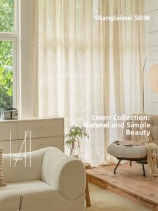 SHANGLAWEI | Linen Cream Curtains and Sheer