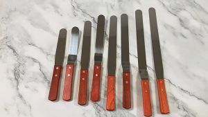 Baking Tools 4/8/10/12 Inch Wooden Handle Stainless Steel Cake Spatula Stripping Knife Mounting Knife Cake Tools