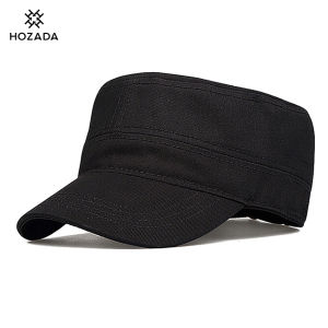 HOZADA หมวกเบสบอลสำหรับผู้ชายและผู้หญิงหมวกเบสบอลหมวกออกกำลังกายกลางแจ้งหมวกแก๊ปด้านบนแบนกลางแจ้งหมวกเบสบอลระบายอากาศหมวกบังแดดแฟชั่นสันทนาการป้องกันแสงแดดหมวกปรับได้กลางแจ้งกีฬา