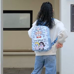 BEEJOY Kids Girl Pre School Bag Shoulder Backpack PowerPuff Girl Cry Baby Kindergarten Bag Beg Tadika Budak Beg Travel Beg Baby Girl Beg Raya Kanak-Kanak