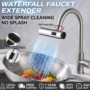 3-in-1 Kitchen Sink Waterfall Tap Extender 360° Swivel Anti-Splash High-Pressure Faucet Head