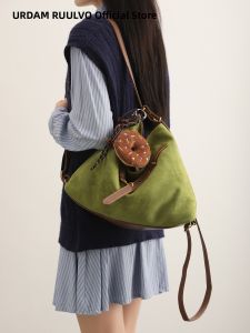 URCDN RDALVO | Retro Suede Tote Bag Versatile Use